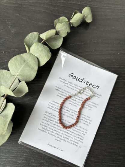 DIY natuurstenen armband - goudsteen - Afbeelding 2