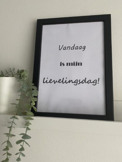 Vandaag is mijn lievelingsdag