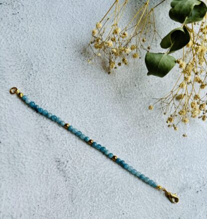 DIY natuurstenen armband - aquamarijn - Afbeelding 2