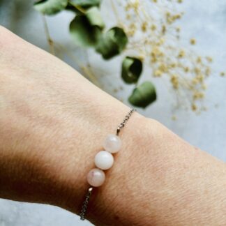 Rozenkwarts armband