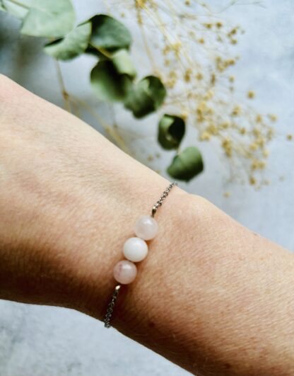 Rozenkwarts armband
