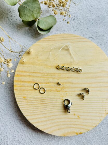 DIY natuurstenen armband - maansteen - Afbeelding 3