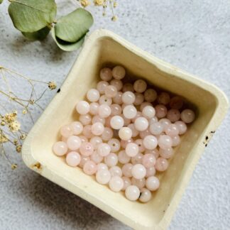 DIY natuurstenen armband  - rozenkwarts
