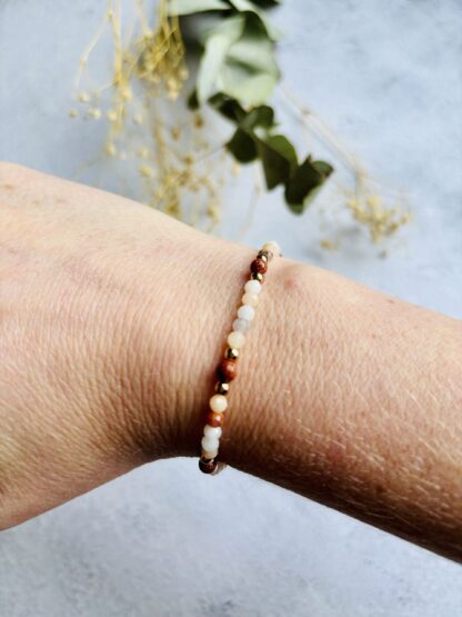 Aventurijn, hematiet en goudsteen armband