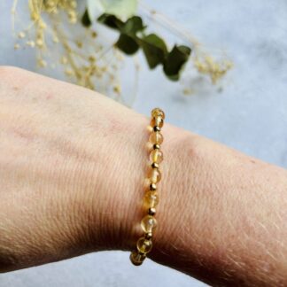 Citrien & hematiet armband