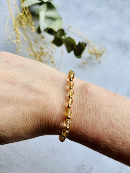 Citrien & hematiet armband
