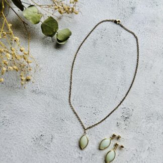 Set Amazoniet - oorbellen en ketting