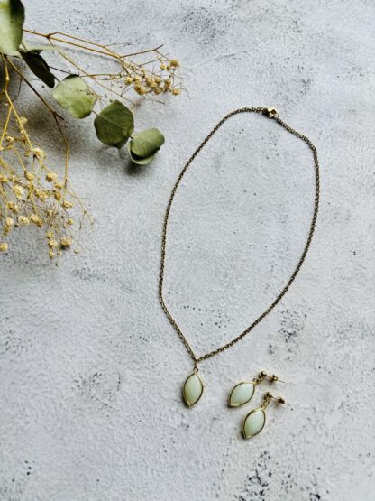 Set Amazoniet - oorbellen en ketting