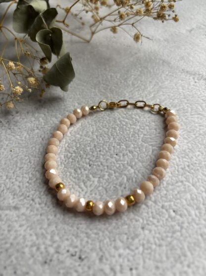 Zacht (zalm)roze armband - Afbeelding 2