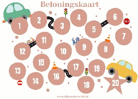 Beloningskaart auto's