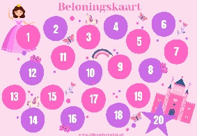 Beloningskaart prinses