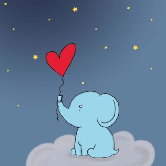 Jaardag kaartje - olifant