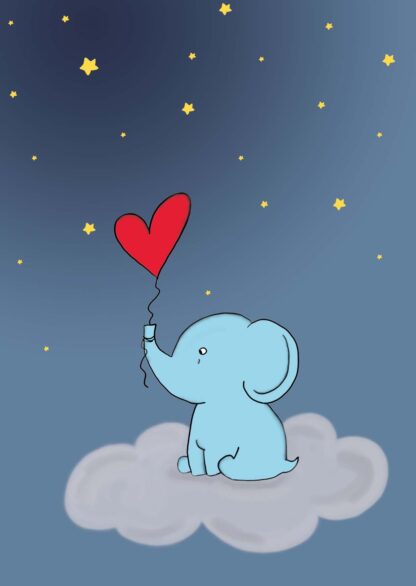 Jaardag kaartje - olifant