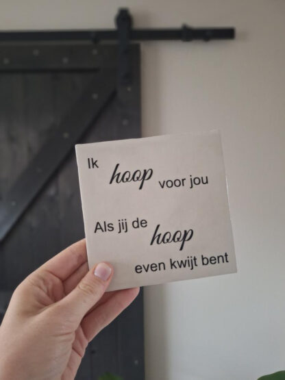 Tegel - Ik hoop voor jou, als jij de hoop even kwijt bent - Afbeelding 2