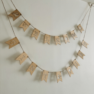 Houten slinger 'Welkom Sint & Piet'