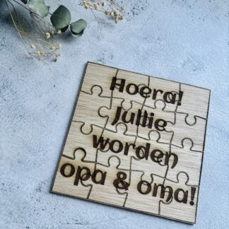 Puzzel - Hoera! Jullie worden opa en oma!