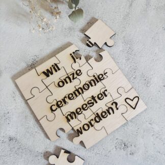 Puzzel - Wil jij onze ceremoniemeester worden?